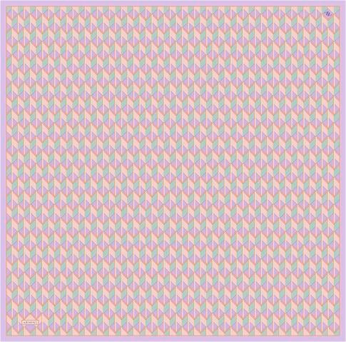 Armine Geometrik Desenli Saf İpek Twill Eşarp 9309D 34