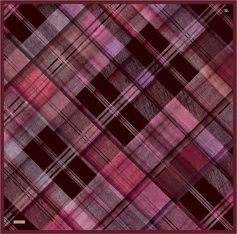 Armine Geometrik Desenli Saf İpek Twill Eşarp 9424D 82