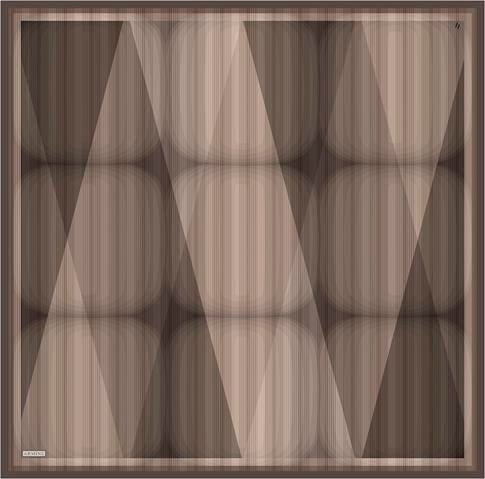 Armine Geometrik Desenli Saf İpek Twill Eşarp 9402D 84