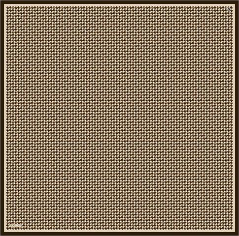 Armine Geometrik Desenli Saf İpek Twill Eşarp 9417D 09