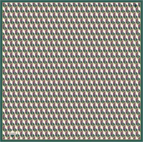 Armine Geometrik Desenli Saf İpek Twill Eşarp 9309D 84