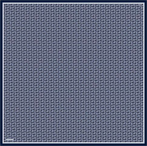Armine Geometrik Desenli Saf İpek Twill Eşarp 9417D 03