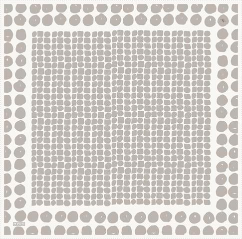 Armine Geometrik Desenli Saf İpek Twill Eşarp 9354D 83