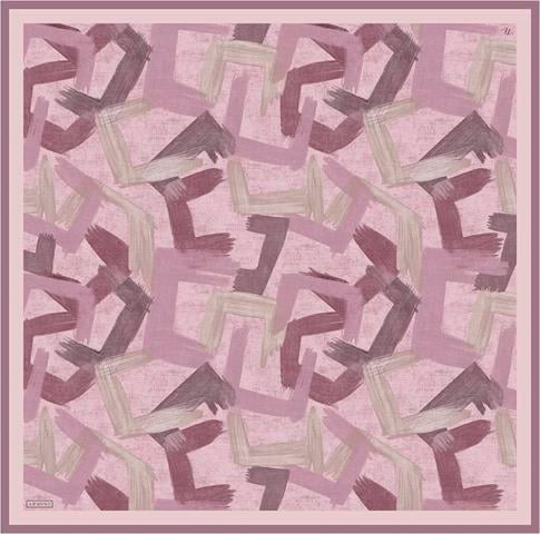 Armine Geometrik Desenli Saf İpek Twill Eşarp 9413D 06