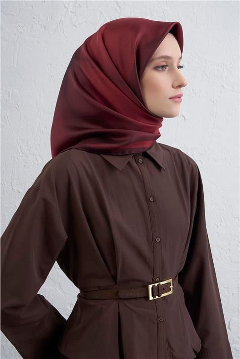 Armine Geometrik Desenli Saf İpek Twill Eşarp 9402D 32