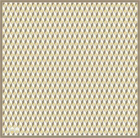 Armine Geometrik Desenli Saf İpek Twill Eşarp 9309D 33