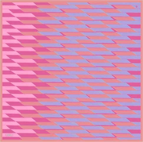 Armine Geometrik Desenli Saf İpek Twill Eşarp 9325D 58