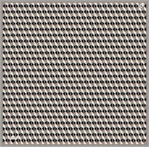 Armine Geometrik Desenli Saf İpek Twill Eşarp 9309D 04