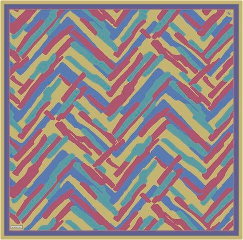 Armine Geometrik Desenli Saf İpek Twill Eşarp 9303D 50