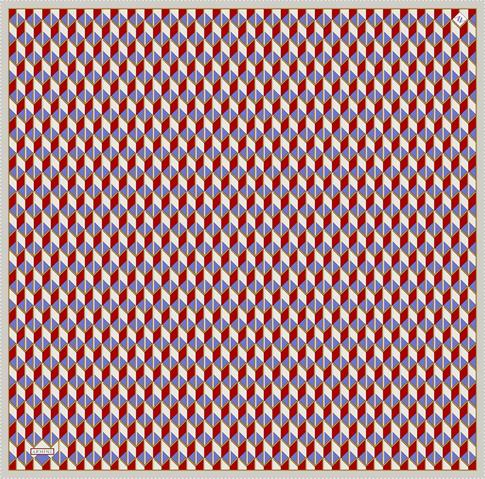 Armine Geometrik Desenli Saf İpek Twill Eşarp 9309D 01