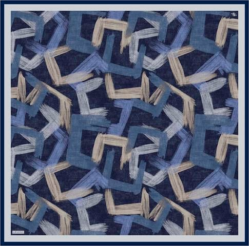 Armine Geometrik Desenli Saf İpek Twill Eşarp 9413D 31