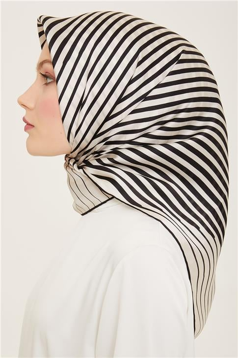 Armine Geometrik Desenli Sura İpek Eşarp 24Ya9162 02