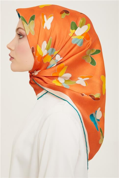 Armine Geometrik Desenli Sura İpek Eşarp 24Ya9147 36 02