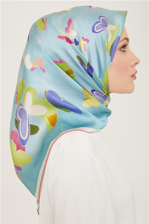Armine Geometrik Desenli Sura İpek Eşarp 24Ya9147 36 32