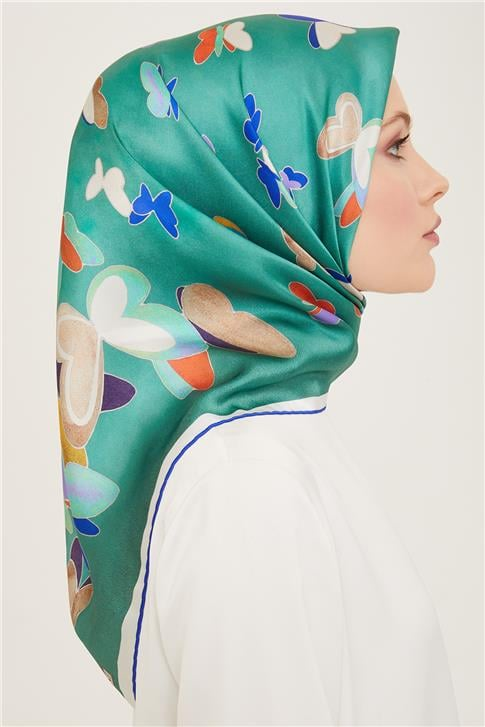 Armine Geometrik Desenli Sura İpek Eşarp 24Ya9147 36 84