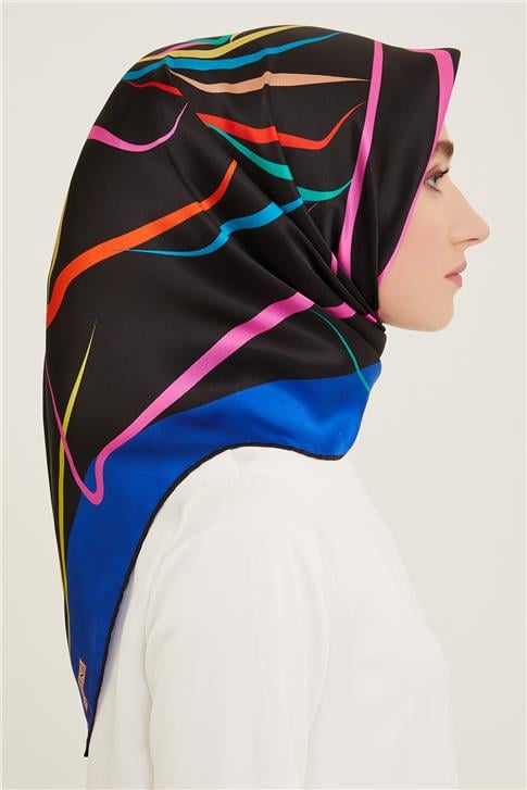 Armine Geometrik Desenli Sura İpek Eşarp 24Ya9118 31
