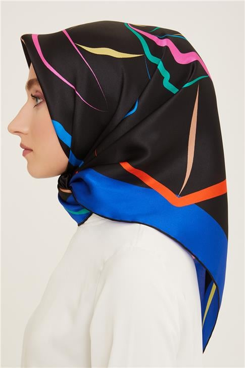 Armine Geometrik Desenli Sura İpek Eşarp 24Ya9118 31