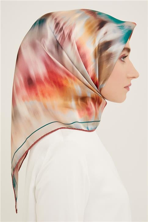 Armine Geometrik Desenli Sura İpek Eşarp 24Ya9137 56 80