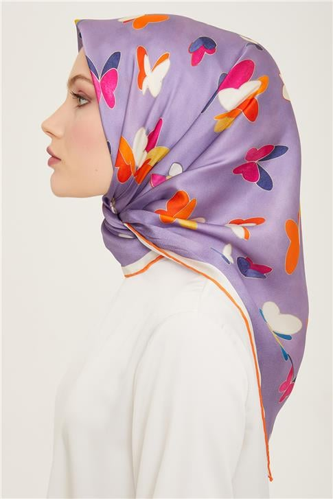 Armine Geometrik Desenli Sura İpek Eşarp 24Ya9147 36 31