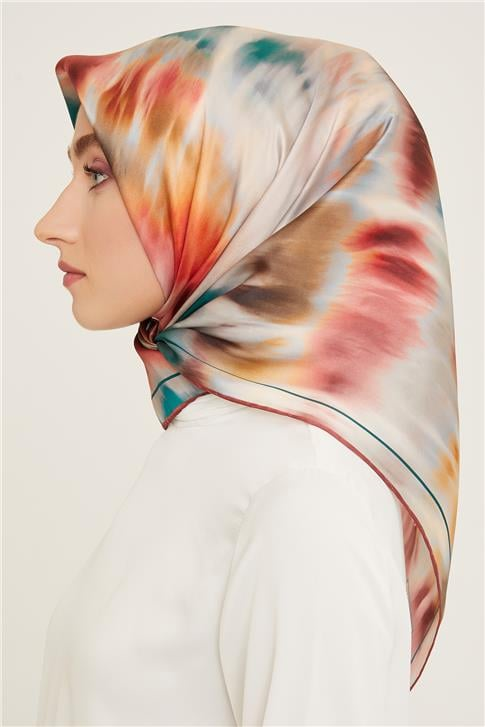 Armine Geometrik Desenli Sura İpek Eşarp 24Ya9137 56 80