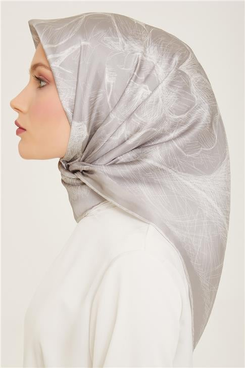 Armine Geometrik Desenli Sura İpek Eşarp 24Ya9122 55 53