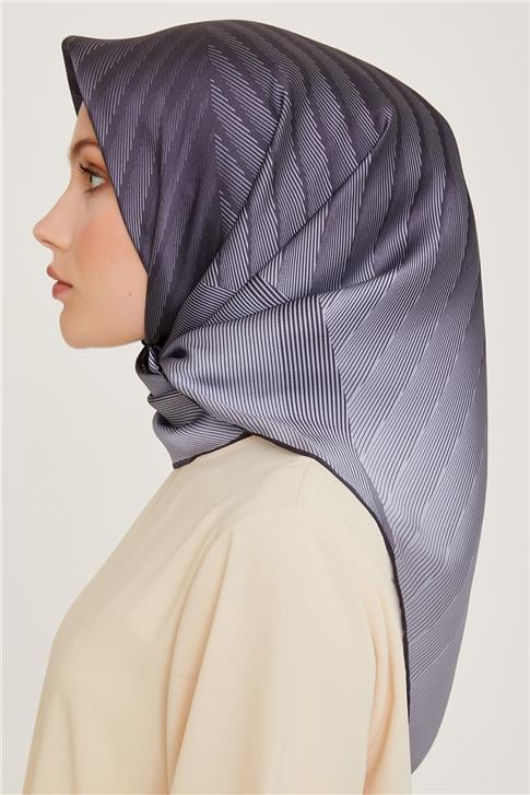 Armine Geometrik Desenli Sura Saf İpek Eşarp 9237D 03