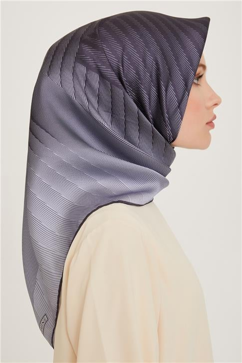Armine Geometrik Desenli Sura Saf İpek Eşarp 9237D 03