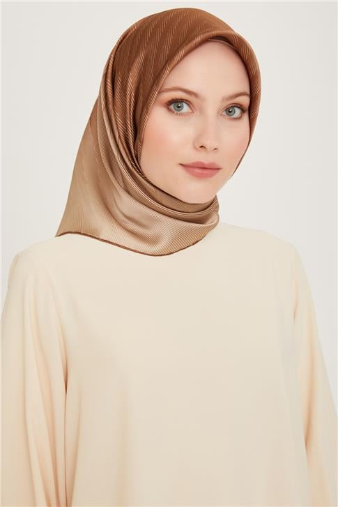 Armine Geometrik Desenli Sura Saf İpek Eşarp 9237D 01
