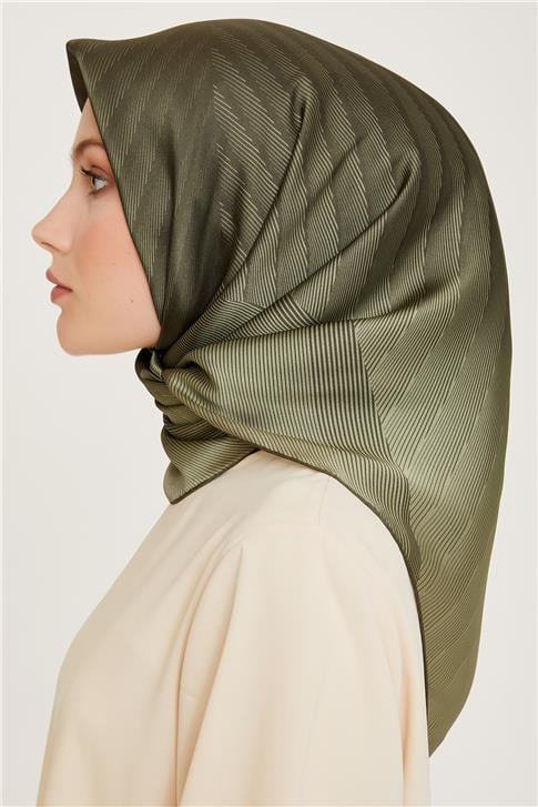 Armine Geometrik Desenli Sura Saf İpek Eşarp 9237D 51