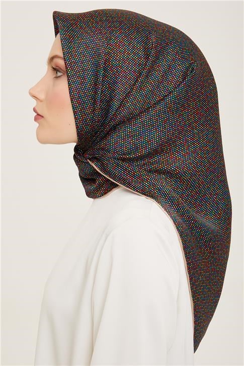 Armine Geometrik Desenli Twill İpek Eşarp 24Ya9113 35 05