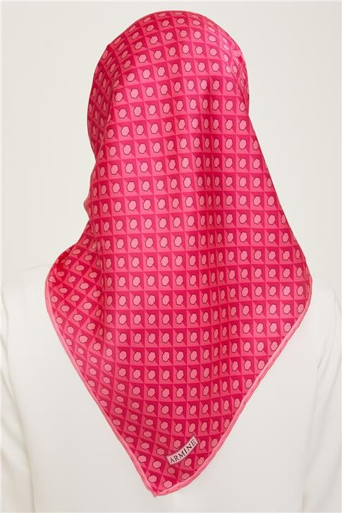 Armine Geometrik Desenli Twill İpek Eşarp 24Ya9109 53 05