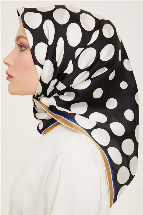 Armine Geometrik Desenli Twill İpek Eşarp 24Ya9156 86 09