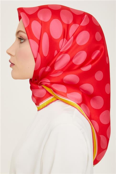 Armine Geometrik Desenli Twill İpek Eşarp 24Ya9156 86 58