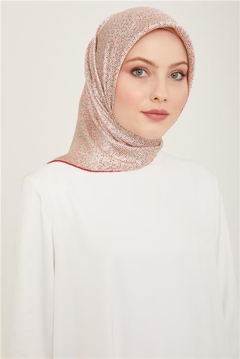Armine Geometrik Desenli Twill İpek Eşarp 24Ya9113 35 83
