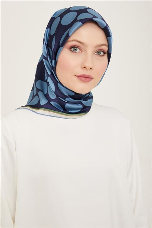 Armine Geometrik Desenli Twill İpek Eşarp 24Ya9156 86 55