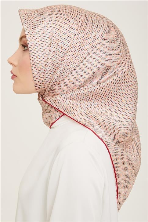 Armine Geometrik Desenli Twill İpek Eşarp 24Ya9113 35 83
