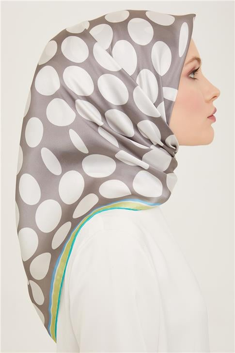 Armine Geometrik Desenli Twill İpek Eşarp 24Ya9156 86 05