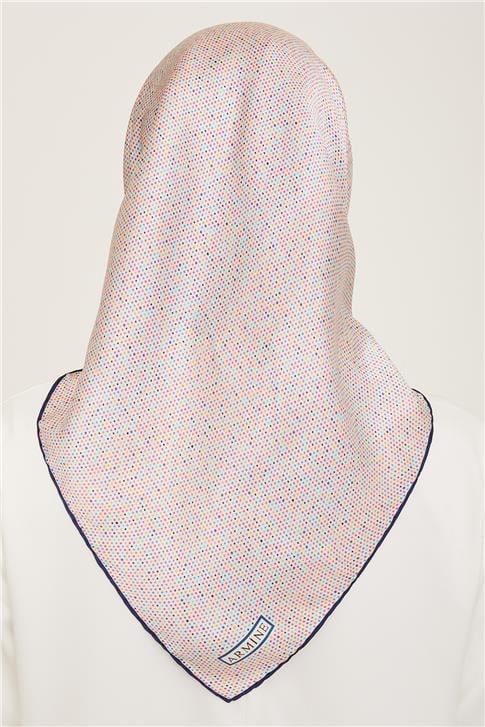 Armine Geometrik Desenli Twill İpek Eşarp 24Ya9113 35 80
