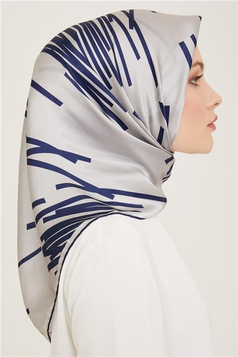 Armine Geometrik Desenli Twill İpek Eşarp 24Ya9157 53
