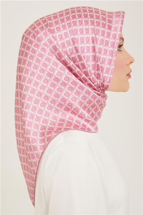 Armine Geometrik Desenli Twill İpek Eşarp 24Ya9109 53 01