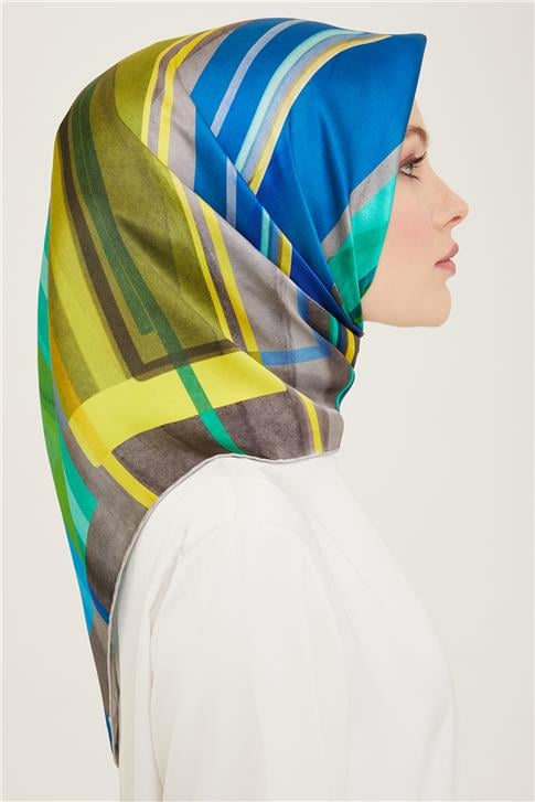 Armine Geometrik Desenli Twill İpek Eşarp 24Ya9147 36 53