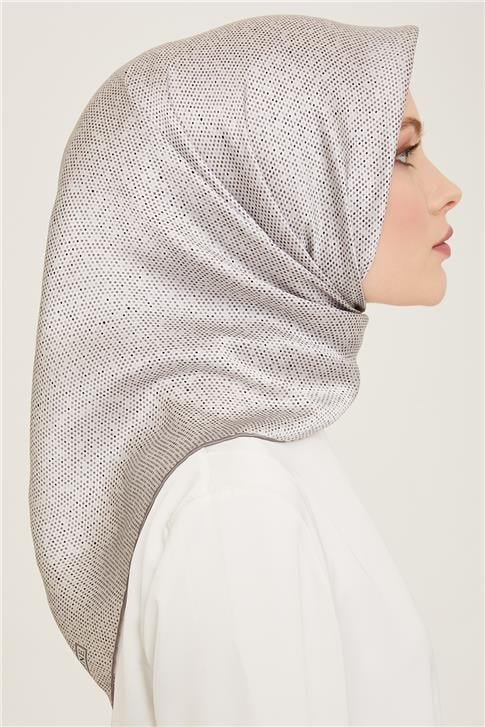 Armine Geometrik Desenli Twill İpek Eşarp 24Ya9113 35 03