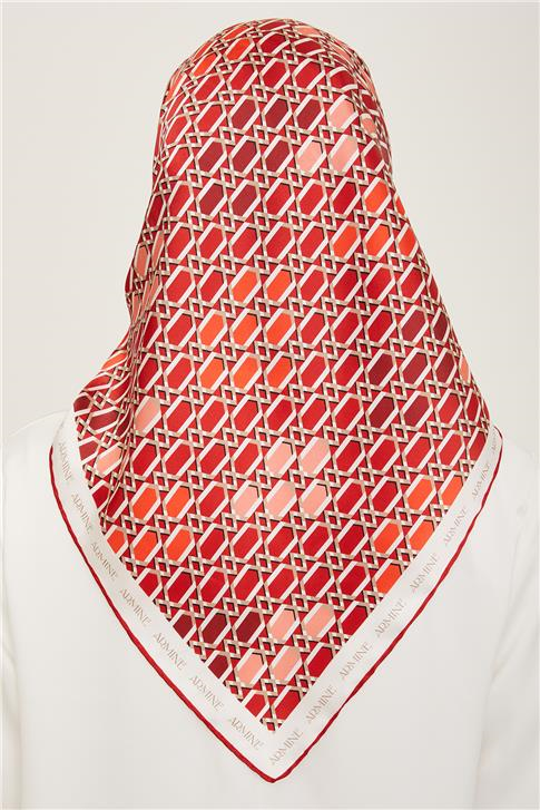 Armine Geometrik Desenli Twill İpek Eşarp 24Ya9144 37 06