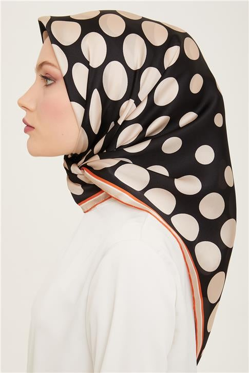 Armine Geometrik Desenli Twill İpek Eşarp 24Ya9156 86 02