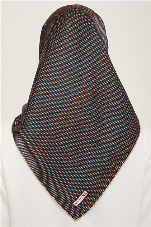 Armine Geometrik Desenli Twill İpek Eşarp 24Ya9113 35 05
