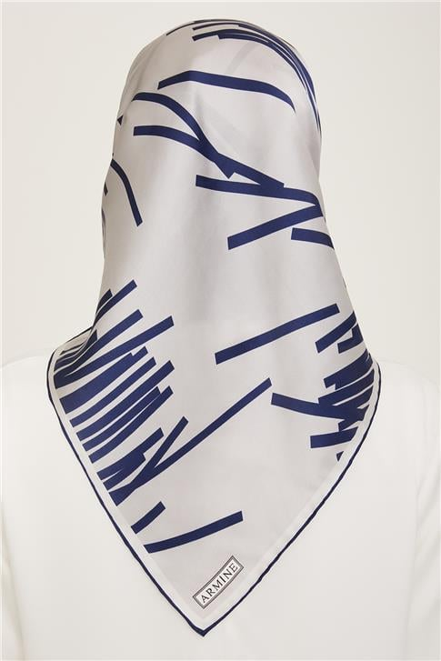 Armine Geometrik Desenli Twill İpek Eşarp 24Ya9125 83 84