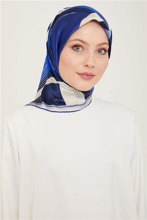 Armine Geometrik Desenli Twill İpek Eşarp 24Ya9138 2 80