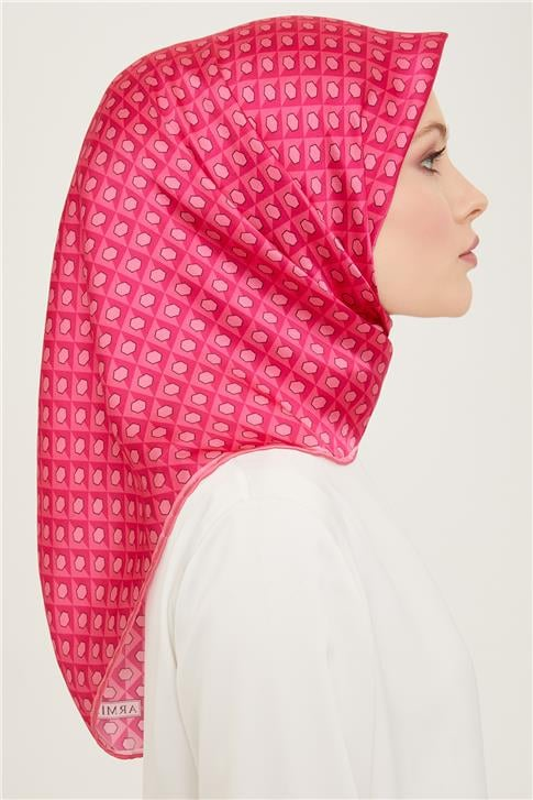 Armine Geometrik Desenli Twill İpek Eşarp 24Ya9109 53 05