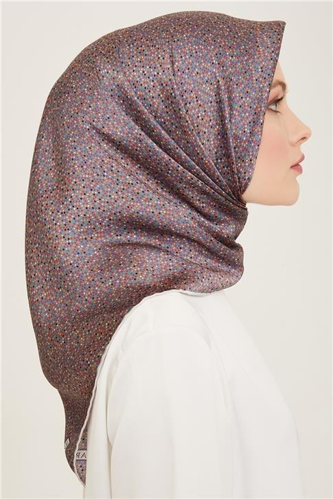 Armine Geometrik Desenli Twill İpek Eşarp 24Ya9113 35 84