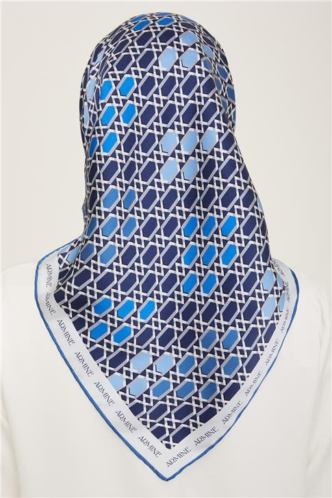 Armine Geometrik Desenli Twill İpek Eşarp 24Ya9144 37 35